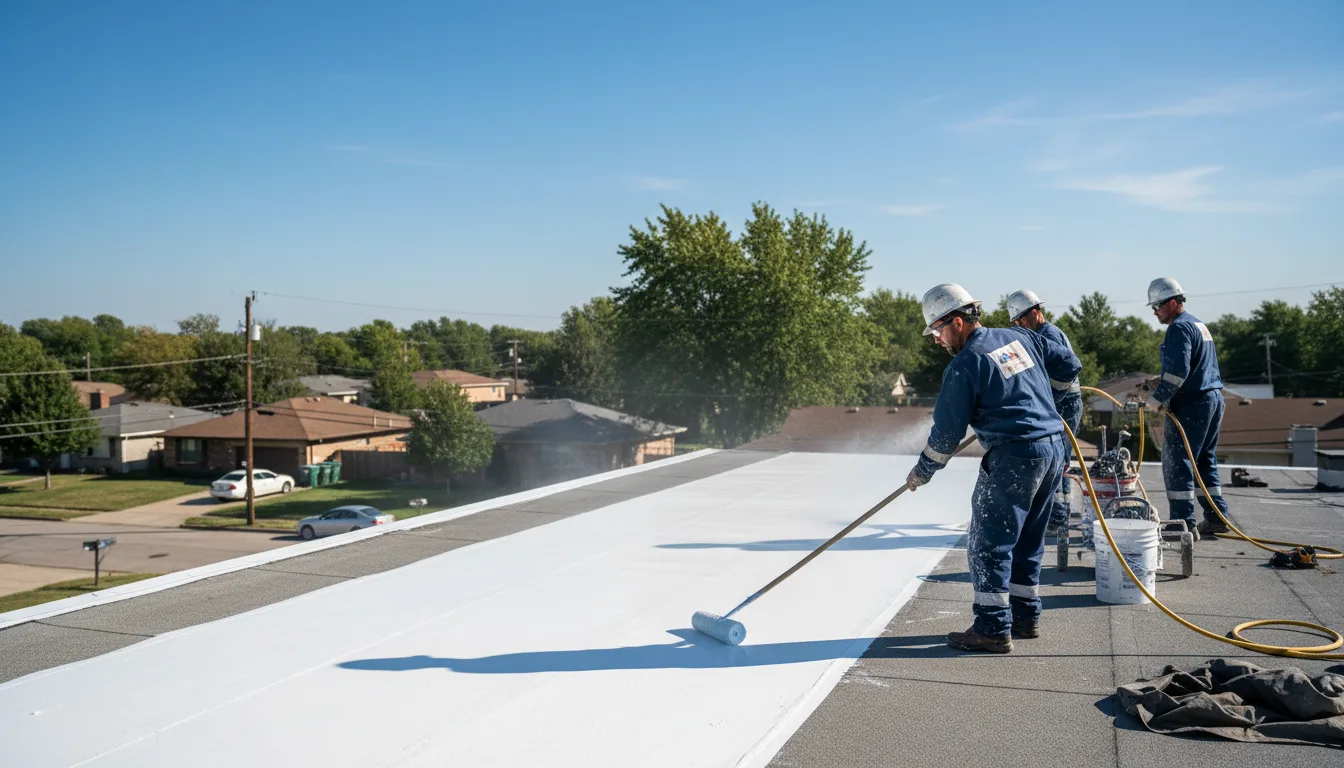 Commercial roof coating in Manvel, TX near me
